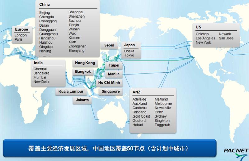 太平洋电信全球主要POP点资源明细（在全球主要国家都有分公司）