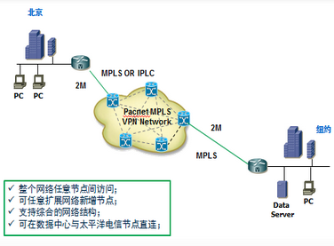 北京-美国MPLS VPN企业专线案例