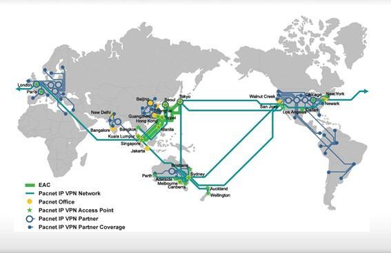 太平洋电信MPLS VPN网络资源覆盖图